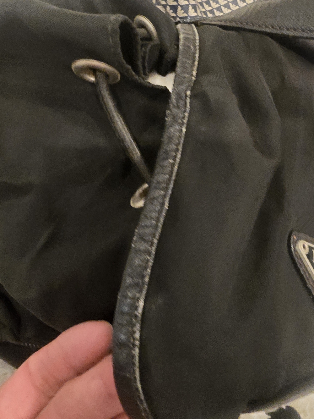 Prada Black Nylon Drawstring Backpack - Picture 10 of 16